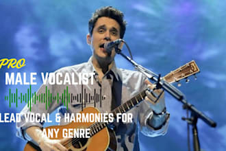 powerful male lead singer, sing demo remake song melody jingle for any genre