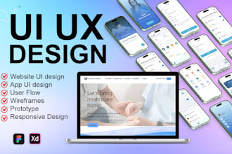 create UI UX design mobile app design website UI design