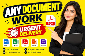 do bank statement work on urgent basis