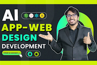create ai mobile app,website development,full stack developer,frontend developer