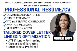 write aviation, avionics, aerospace, pilot resume, CV