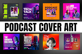 design a professional and creative podcast cover art