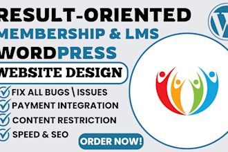 develop lms website membership wordpress website design