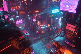make concept art cyberpunk city sci fi futuristic city art