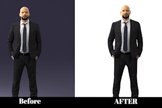 do background removal in 10 minutes in white or transparent