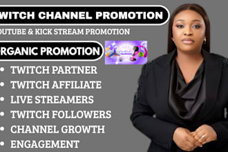 skyrocket your twitch channel with urgent organic targeted promotion