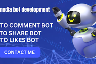develop custom social media bot, facebook bot, instagram bot and tiktok bot
