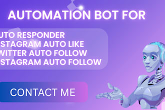 create instagram auto follow bot and twitter auto follow bot