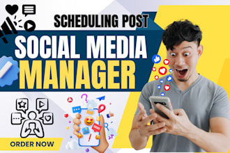 create schedule social media post manager content creator instagram marketing