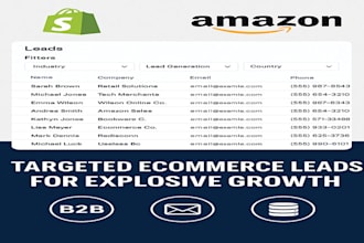 generate targeted b2b ecommerce leads including shopify and amazon seller