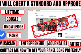 help you get a verified google knowledge panel for individuals and businesses