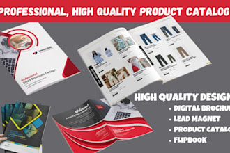 do digital brochure, trifold bifold, magazine, product catalogue, catalog design