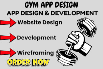 design and develop your fitness gym app and website
