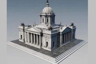 custom monument design 3d monumental model 3d building model for 3d printing