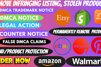 takedown copyright listing products trademark notice patent dmca removal service