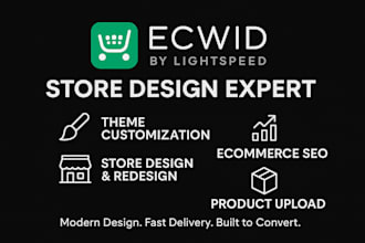 set up and design a responsive ecwid store, ecwid SEO, for your shopify sales