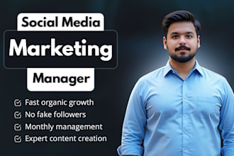 be social media marketing manager for instagram promotion and monthly management