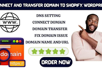 connect domain, transfer domain, fix, redirect domain to shopify, wordpress, wix