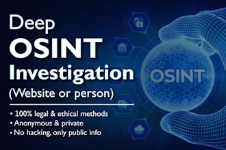 perform a deep osint investigation on any website or person