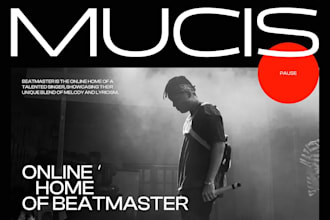design music website for artist dj music producer music band event podcast wix