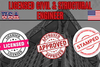 review and stamp architectural plan as a licensed civil and structural engineer