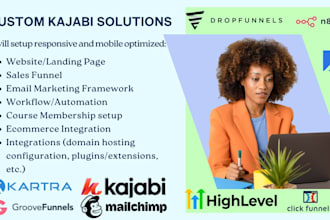 build a responsive kajabi website, kajabi landing page, kajabi online course