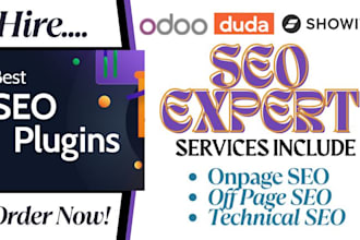 do hot onpage SEO services for showit, odoo or duda website for google ranking