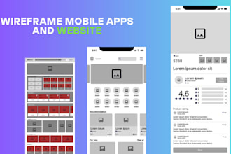 create UX wireframes for mobile apps and website in figma