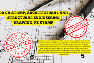 do ca stamp, architectural and structural engineering drawing, pe stamp