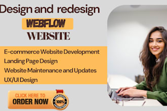 develop the custom webflow landing pages, webflow websites