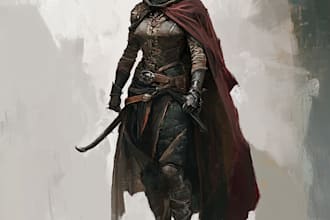 create a dnd art and d and d character for you