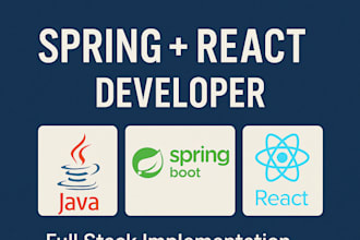 build full stack web app using java spring boot and react