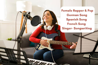 professional sing in german, spanish, french rap, pop, acapella, edm, vocalist