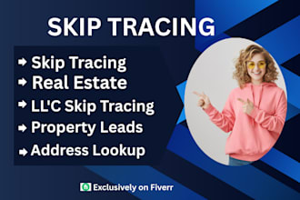 do skip tracing of real estate and llc