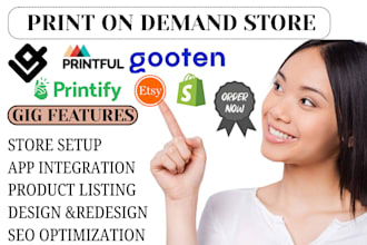 do printiful etsy shopify gelato print on demand upload listing etsy pod SEO