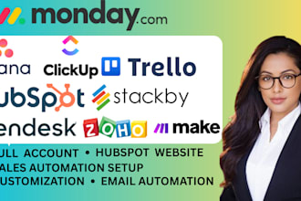 setup, fix odoo hubspot CRM zoho CRM zendesk monday crm construction crm asana