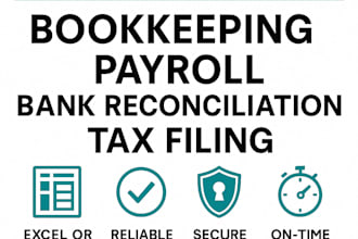 do accurate bookkeeping, payroll, and bank reconciliation in excel