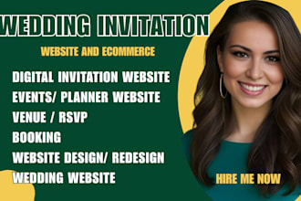 wedding digital invitation website rsvp events, venues,wedding planners website