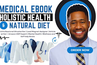 write and design medical ebook, fitness course, mental health, journal, workbook