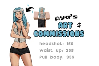 digitally draw your roblox avatar or oc in my artstyle