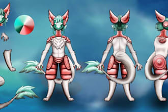 make furry art or fursona art, original furry character, anthro with anime stye