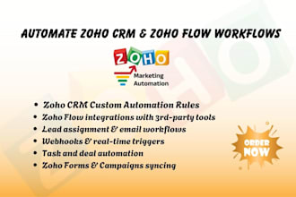 automate your business workflows using zoho CRM and zoho flow