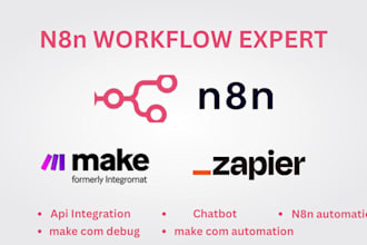 n8n setup n8n automation n8n workflow n8n integration expert make com
