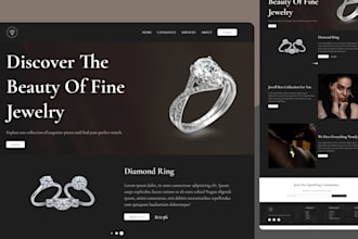 design jewelry store fashion website and shopify website