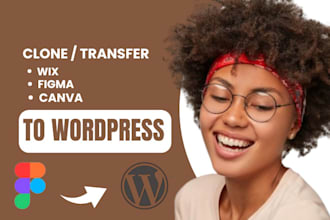 migrate figma, canva, wix to wordpress design and redesign your website
