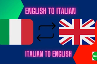 provide quality english to italian document translation, italian to english