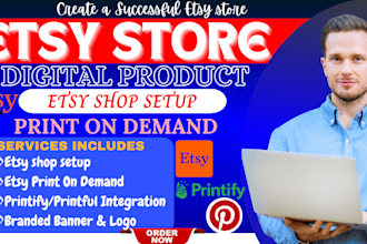 create etsy shop etsy digital product store, stan store marketing etsy seo