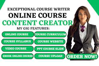 online course creation, niche mastery content, ebook lesson plan, lms upload