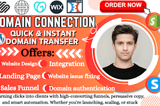 connect domain to website, subdomain, fix dns, wix, godaddy, system io, shopify