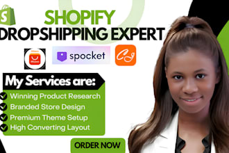 design shopify dropshipping store for pet or fashion niche